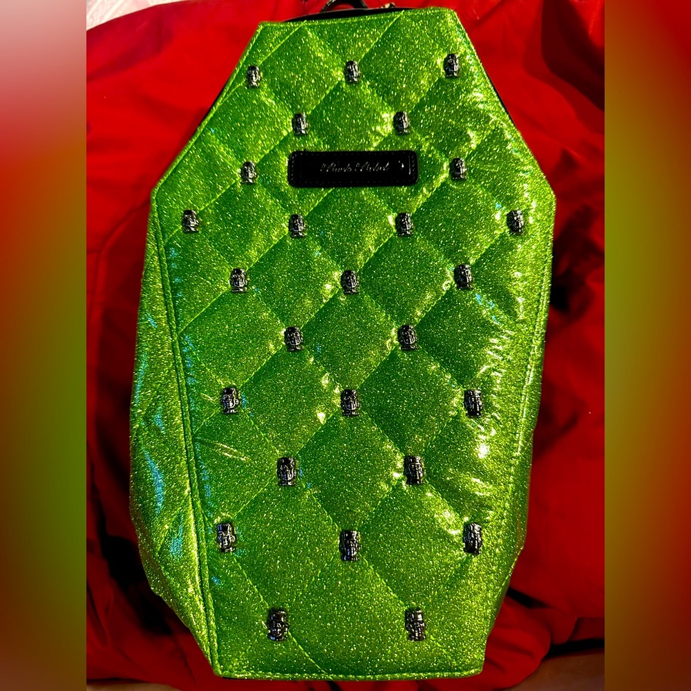 NWT Rock Rebel Studded Frank Quilted Coffin Backpack